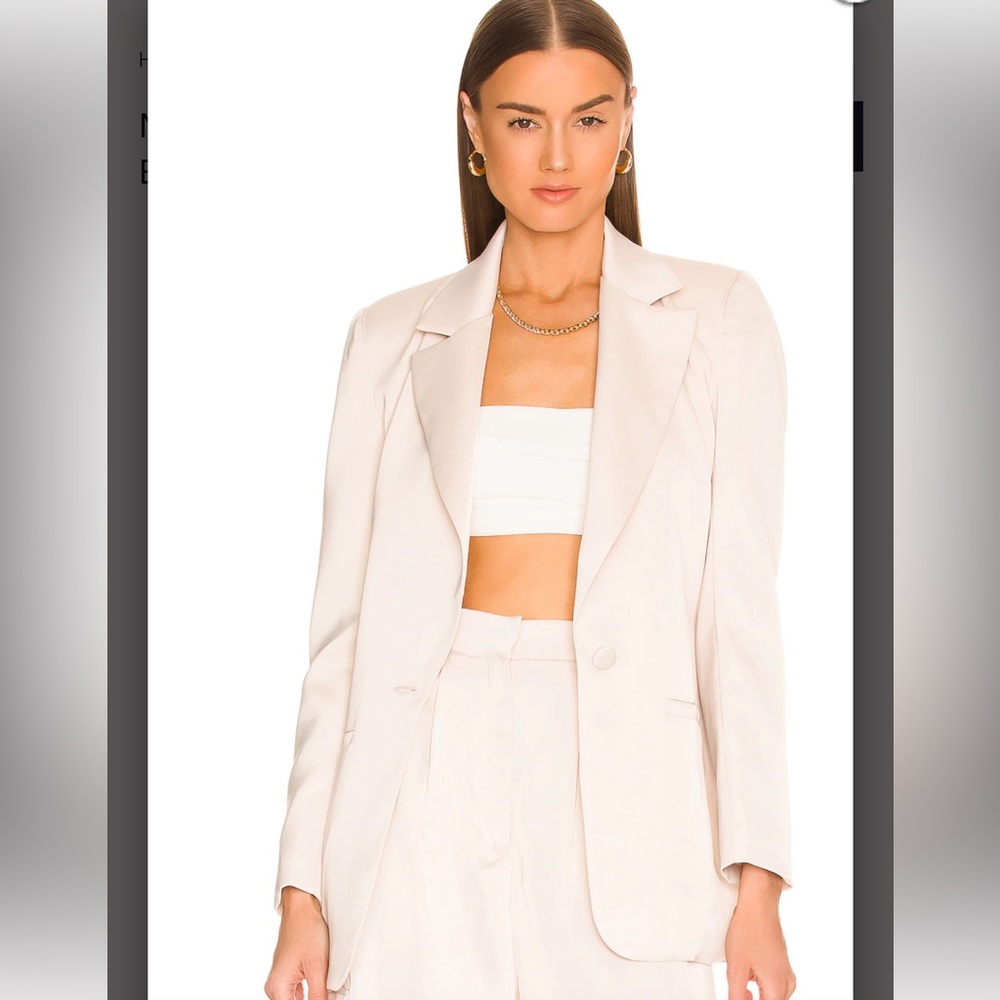 NWT BLACK Nonchalant Satin Blazer